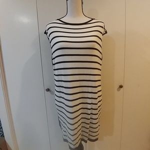 NWOT Rebecca Moses Black & White Striped Tunic - M
